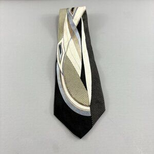 J. Blades & Co. Black / Gold Abstract Tie 4" x 59" Vintage